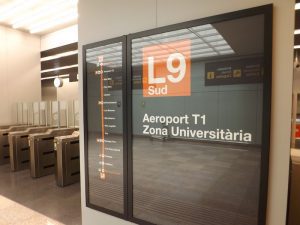 Barcelona airport train line stops Barcelona airport train line stops