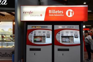 Madrid airport renfe train ticket machines