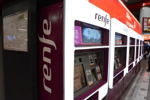 Madrid airport automated renfe train ticket machines