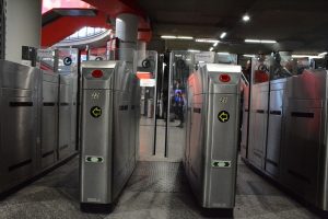 Madrid airport train ticket validating machines