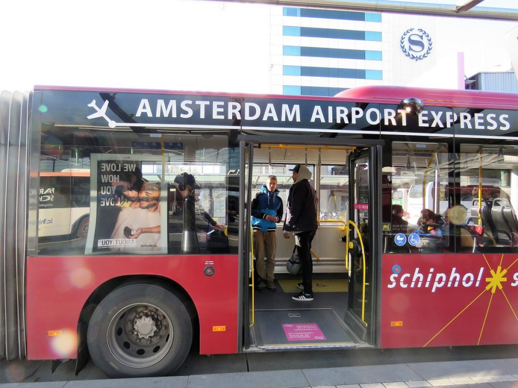 Connexxion bus 397 in Amsterdam waiting on the platform.