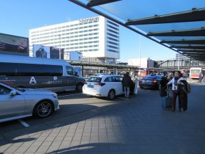 Amsterdam airport taxis Amsterdam airport taxis lined up