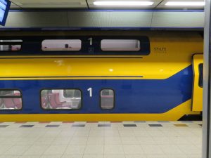 Amsterdam airport double-deck train Amsterdam airport double-deck train