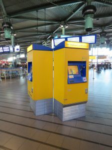Amsterdam airport train ticket machines Amsterdam airport automated train ticket machines