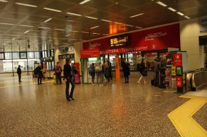 Milan airport Malpensa Express train ticket counter