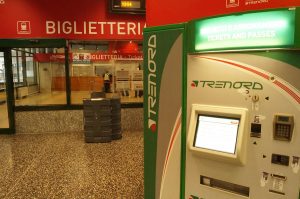 Milan airport Malpensa Express train ticket machine
