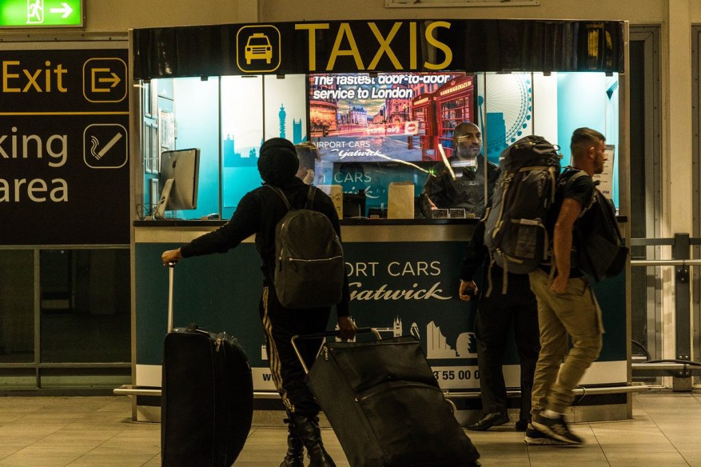 Gatwick airport official taxi stand