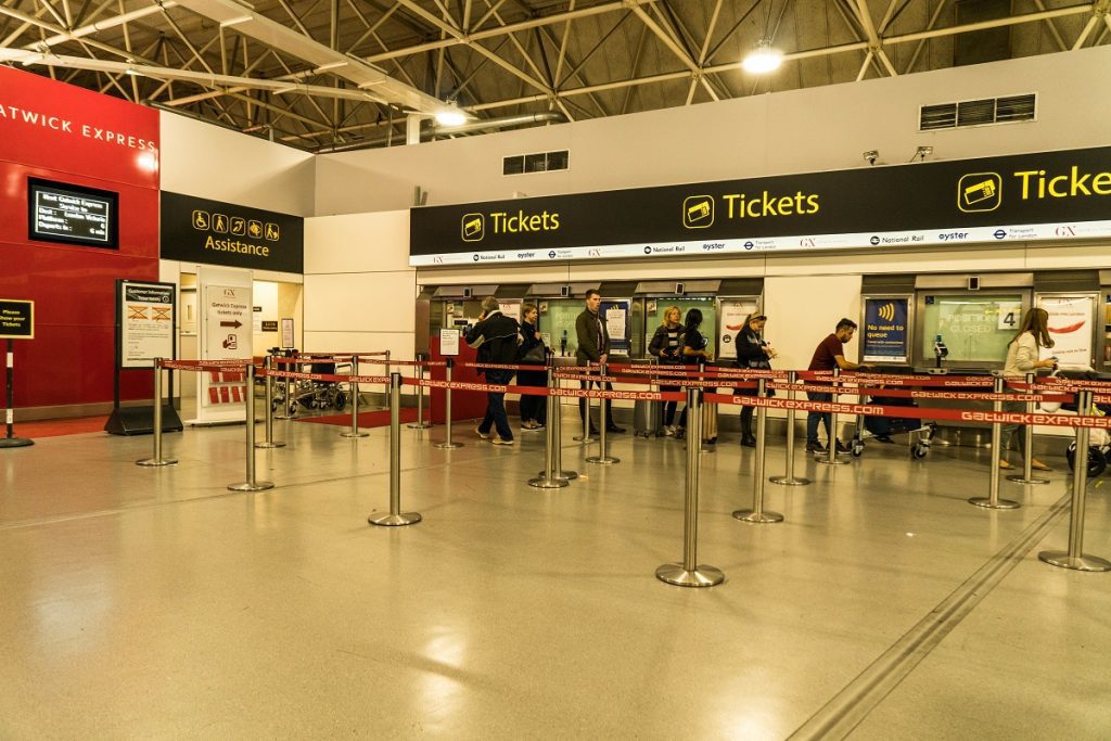 Gatwick Express train ticket counters