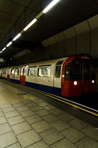 Heathrow airport metro train Heathrow airport metro train arriving at the platform