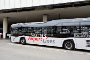 Vienna Airport Lines bus Vienna Airport Lines bus waiting on the platform