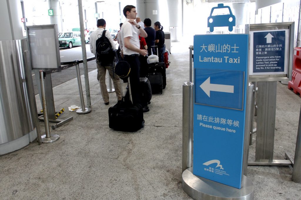 Lantau official taxi rank Hong Kong airport
