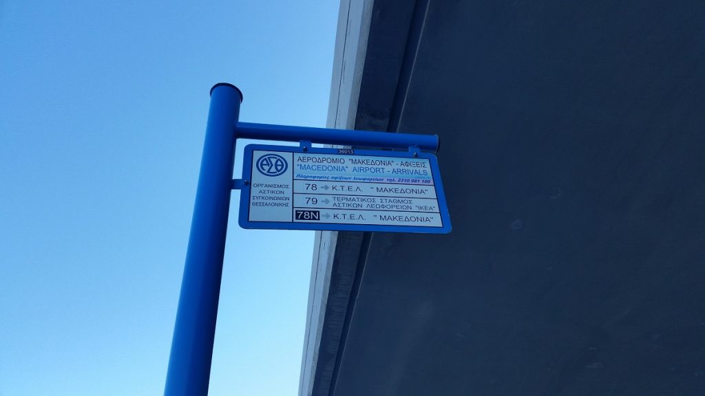 Bus-stop sign of line 78
