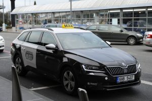 Prague airport black taxi