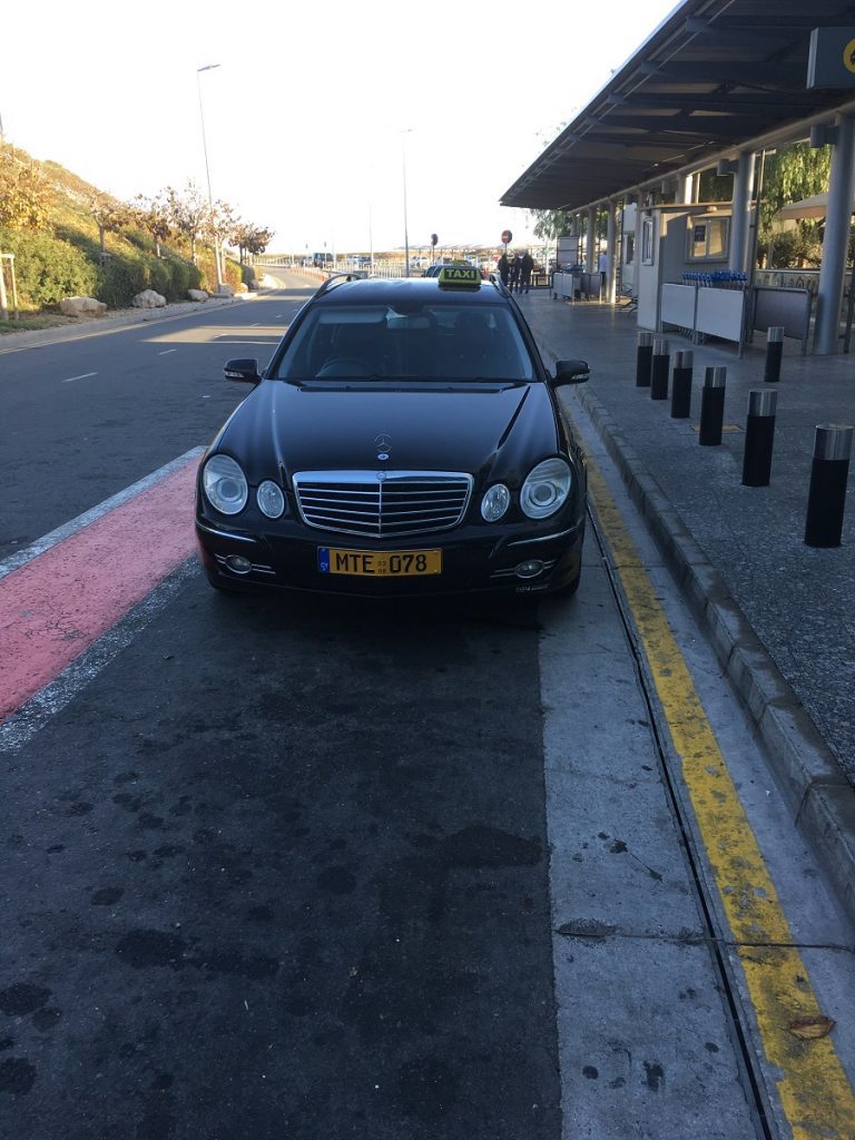 Larnaca airport black taxi