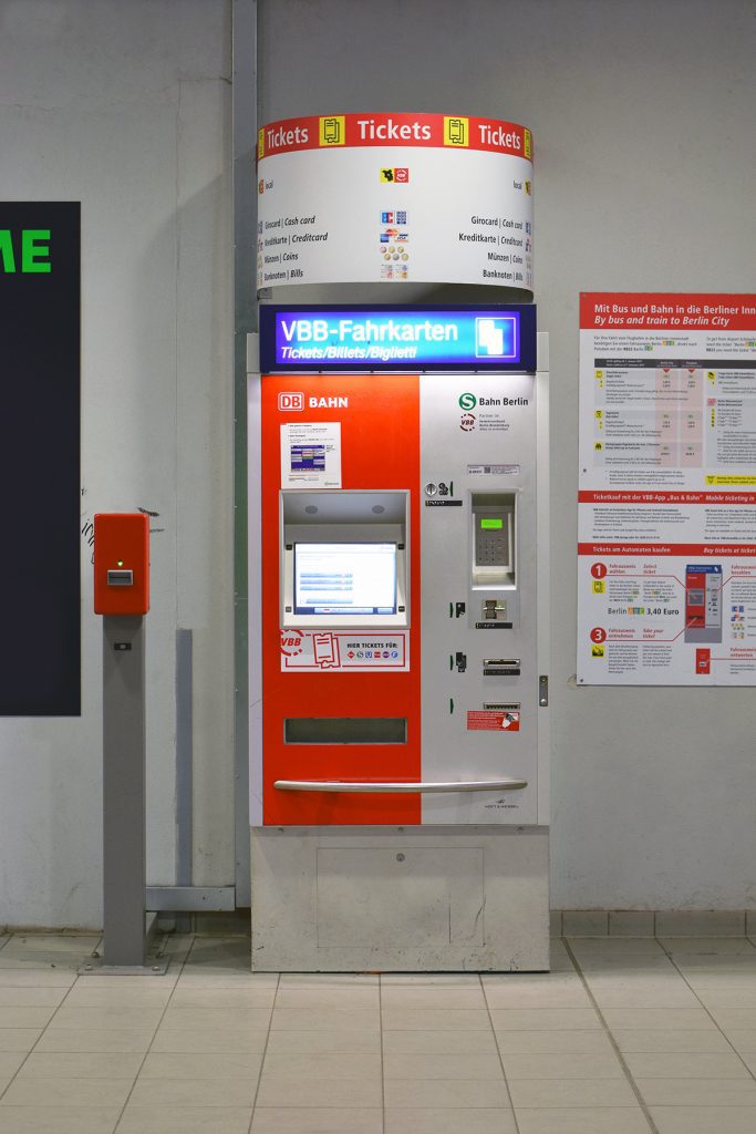 Berlin Schonefeld airport train ticket machines