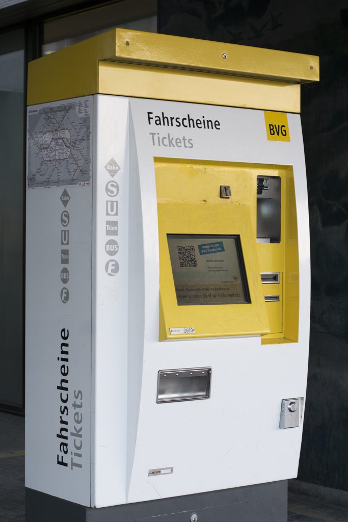 Berlin Schonefeld airport bus automated ticket machines