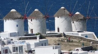 White buildings in Mykonos