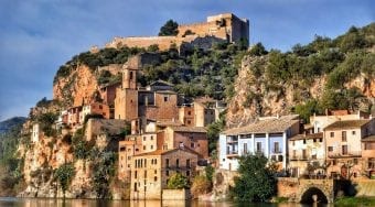 Malaga water and cliff