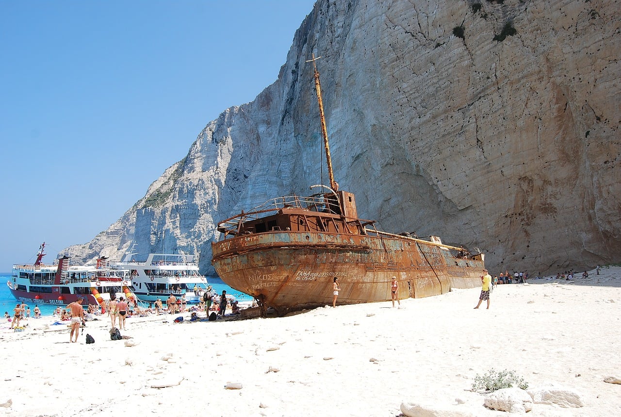 zakynthos greece shipwreck beach