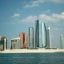 Abu Dhabi sky towers viewed from the channel.