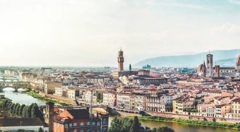 Florence skyline under a bright sky
