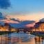 Sunset over the The Ponte Vecchio bridge in Florence