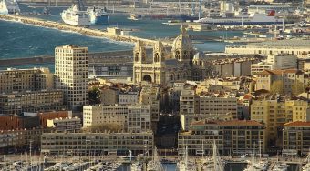 Marseille city centre during the day.