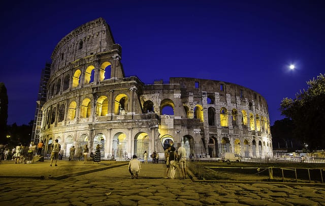 Rome Colosseum Night