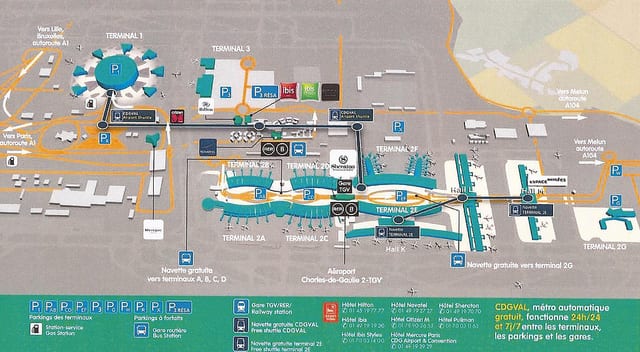 charles de gaulle airport map