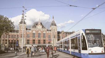 tram in amsterdam