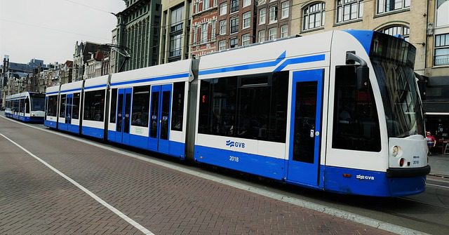 tram in Amsterdam