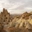 Desert rock formation peaks near Cappadocia
