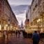 Milan streets at dusk