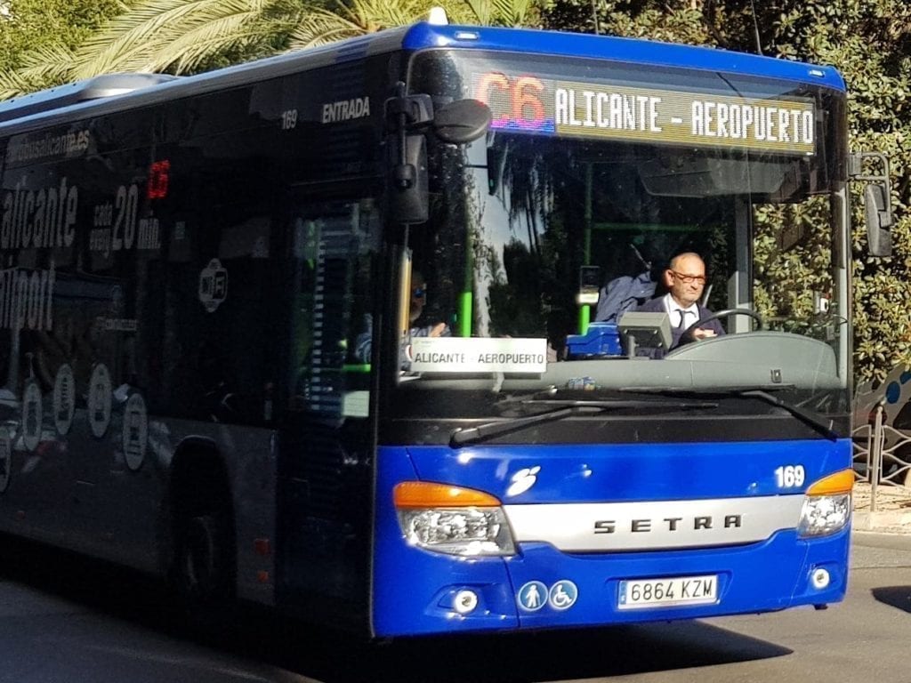 Get from Alicante Airport to Alicante City with the C-6 urban bus line operated by TAM.