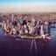 view of manhattan skyline from helicopter new york