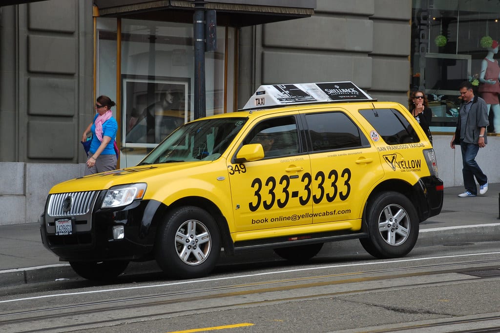 san francisco taxi yello taxicab in san francisco suv