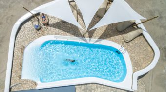 anamar hotel pool aerial shot