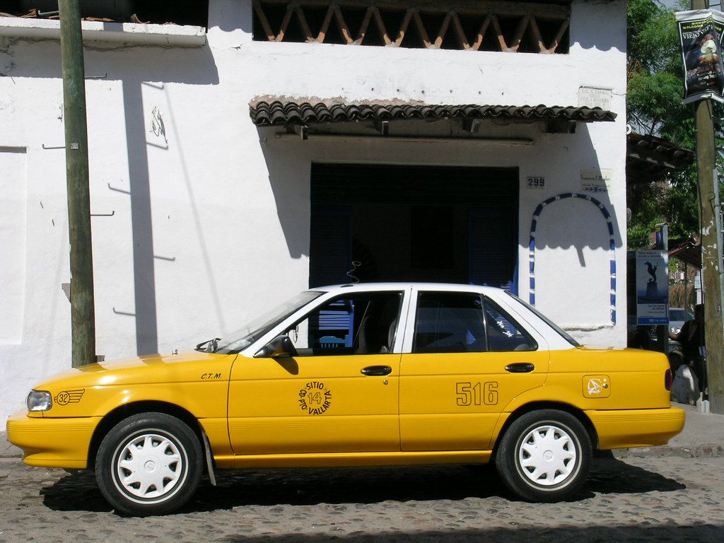 Puerto Vallarta taxi yellow Yellow Puerto Vallarta taxi.