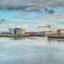 view of belfast docks from the water