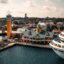Cruise ship docks in Nassau