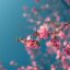 zoomed in image of blooming cherry blossom tree