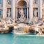 Shot of Fontana di Trevi water fountain in Piazza di Trevi during daytime