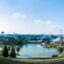 Panoramic view of Munich Olympic Park at daytime
