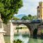 Segura river and old bridge, Murcia, Spain