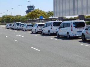 Taxi rank outside Murcia Airport