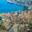 Aerial view of Dar es Salaam city and the port.