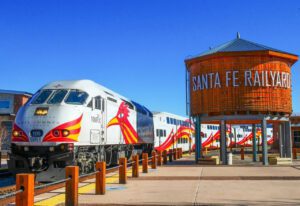 New Mexico Railway Runner express at Santa Fe