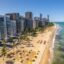 Recife beach and buildings