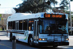 VTA bus line 60 via San Jose Airport