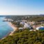Aerial View Of Santo Tomas Beach South Coast In Menorca